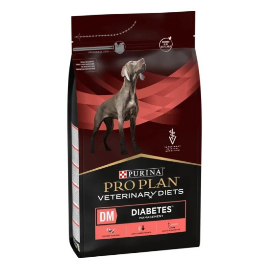 Purina Pro Plan Veterinary Diets DM Diabetes Management – Hrană Uscată pentru Câini cu Diabet Zaharat – 3 kg